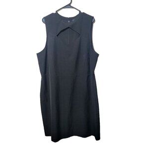 Eloquii Dress Sz 24 Black Sleeveless Cutout Cocktail Casual LBD Classic Capsule